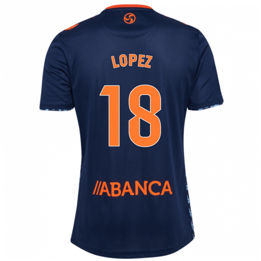 Niño Fútbol Camiseta Joel López #18 Azul Marino 2ª Equipación 2024/25 México