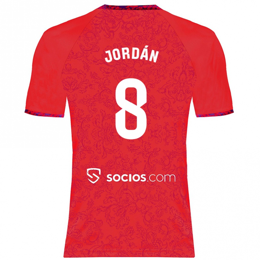 Niño Fútbol Camiseta Joan Jordán #8 Rojo 2ª Equipación 2024/25 México