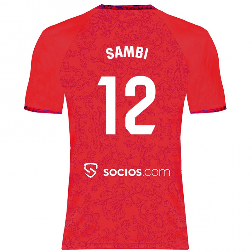 Niño Fútbol Camiseta Albert Sambi Lokonga #12 Rojo 2ª Equipación 2024/25 México