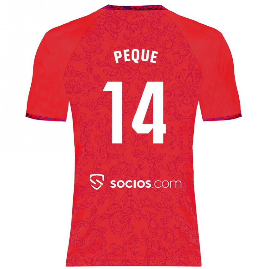 Niño Fútbol Camiseta Peque Fernández #14 Rojo 2ª Equipación 2024/25 México