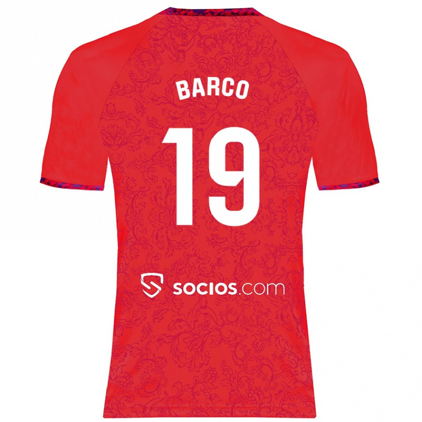 Niño Fútbol Camiseta Valentín Barco #19 Rojo 2ª Equipación 2024/25 México