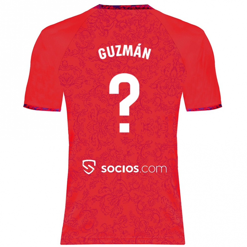 Niño Fútbol Camiseta Gonzalo Guzmán #0 Rojo 2ª Equipación 2024/25 México