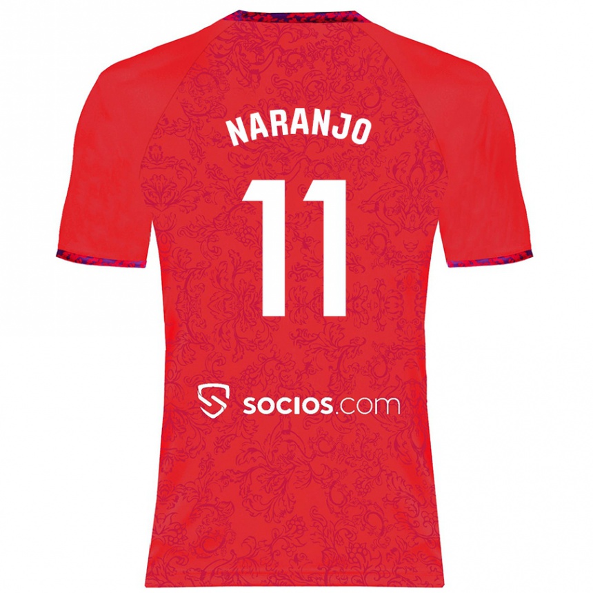 Niño Fútbol Camiseta Mario Naranjo #11 Rojo 2ª Equipación 2024/25 México