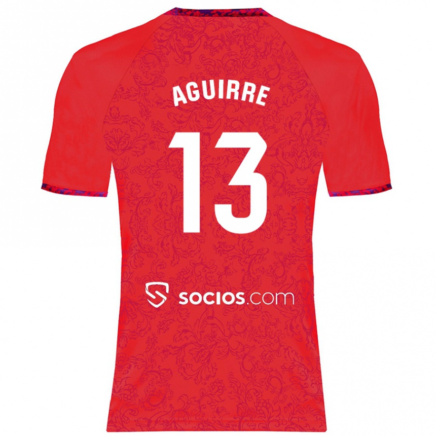 Niño Fútbol Camiseta Yolanda Aguirre #13 Rojo 2ª Equipación 2024/25 México