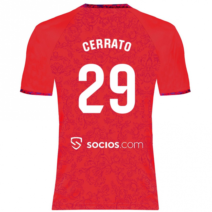 Niño Fútbol Camiseta Alba Cerrato Izquierdo #29 Rojo 2ª Equipación 2024/25 México