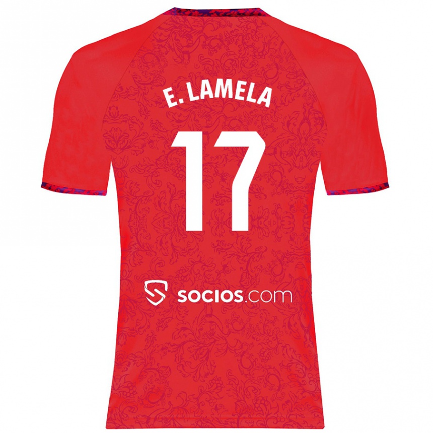 Niño Fútbol Camiseta Erik Lamela #17 Rojo 2ª Equipación 2024/25 México