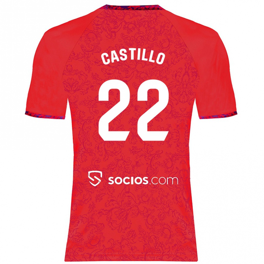 Niño Fútbol Camiseta José Castillo #22 Rojo 2ª Equipación 2024/25 México