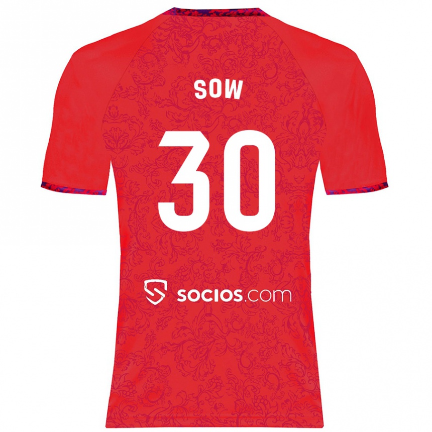 Niño Fútbol Camiseta Ibrahima Sow #30 Rojo 2ª Equipación 2024/25 México