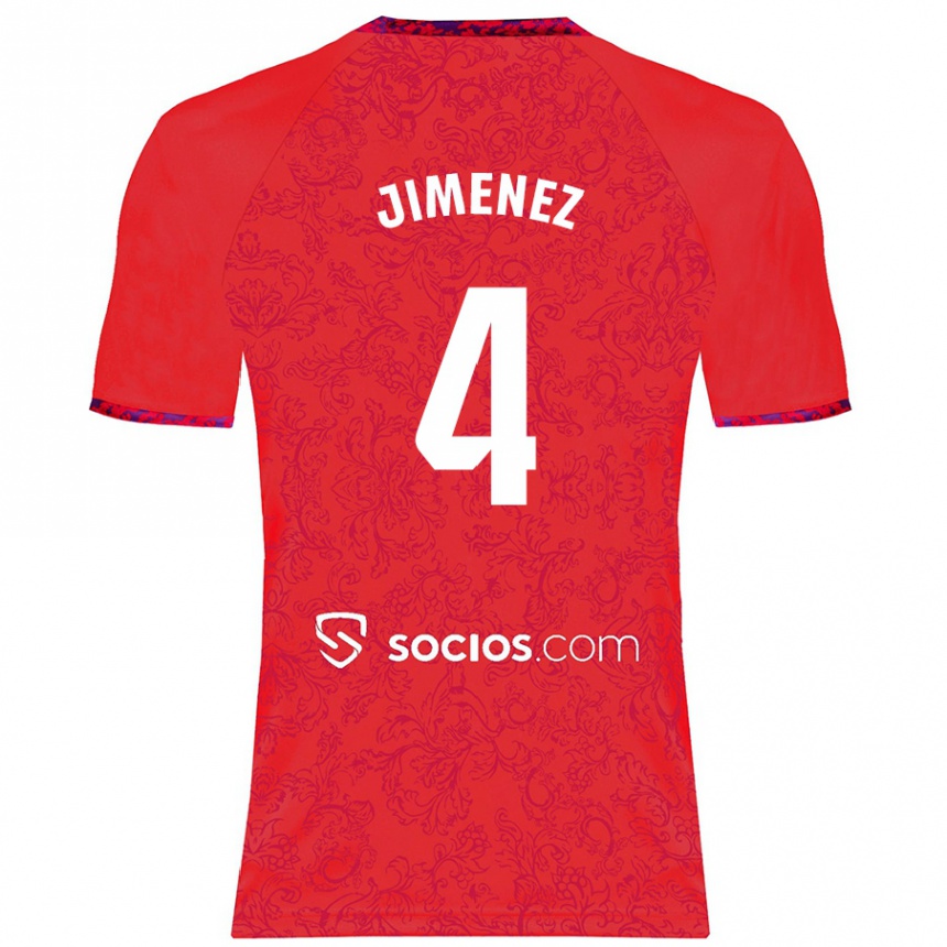 Niño Fútbol Camiseta Diego Jiménez #4 Rojo 2ª Equipación 2024/25 México