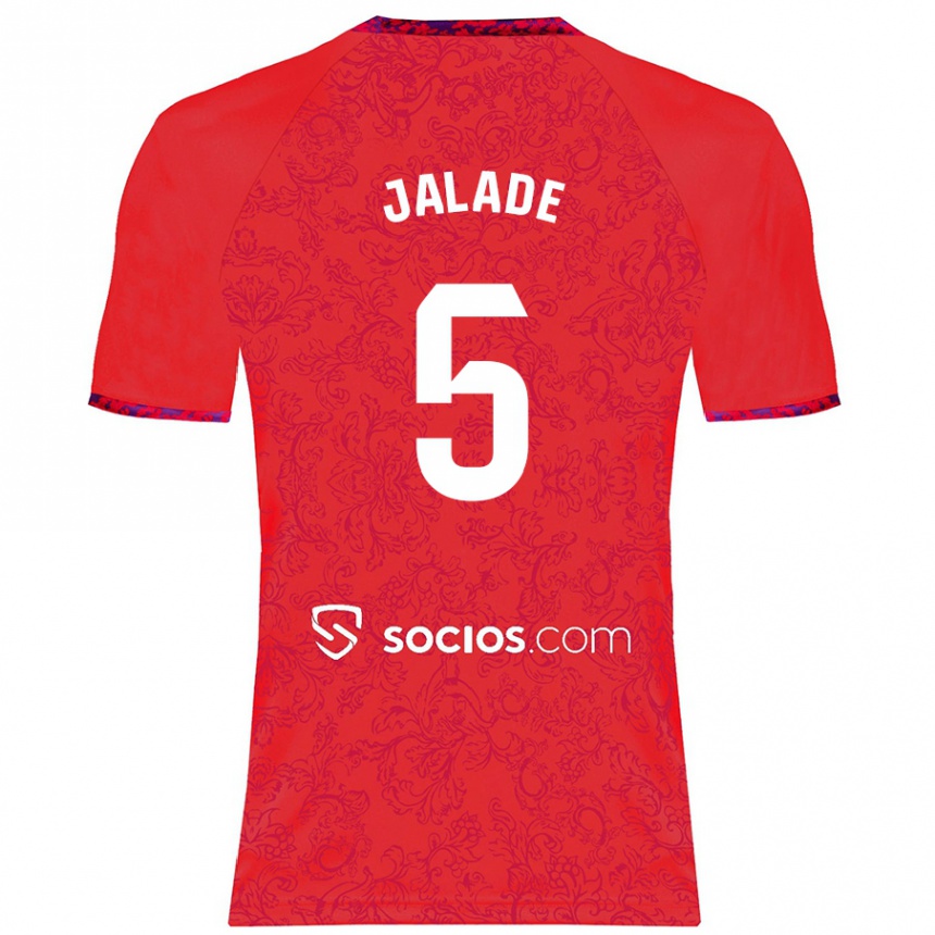 Niño Fútbol Camiseta Robert Jalade #5 Rojo 2ª Equipación 2024/25 México