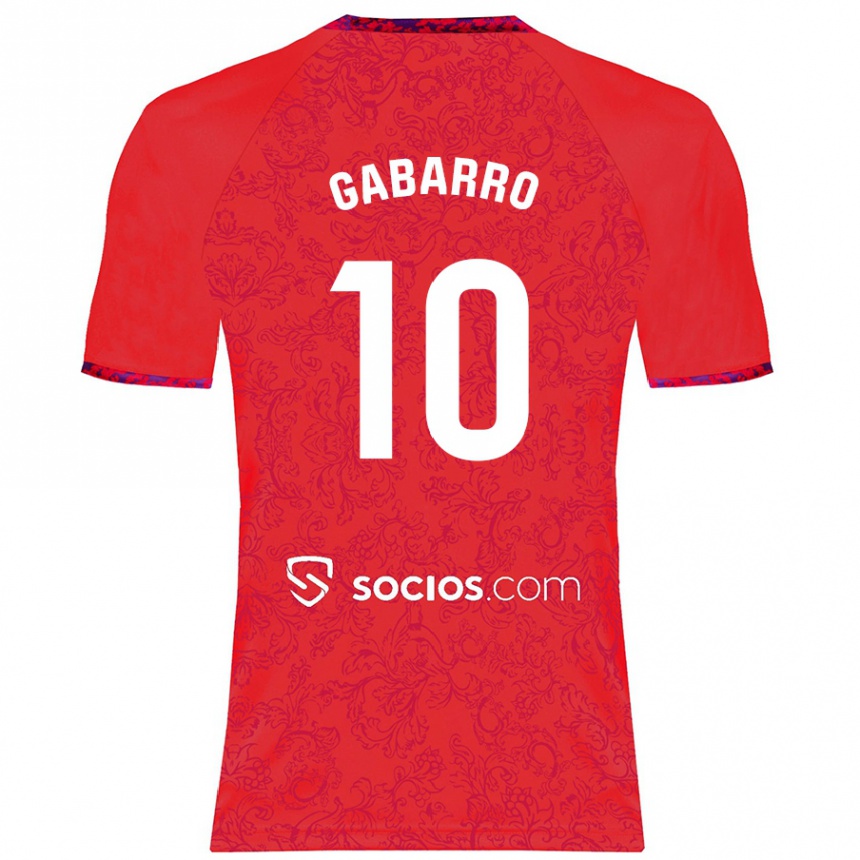 Niño Fútbol Camiseta María Inmaculada Gabarro Romero #10 Rojo 2ª Equipación 2024/25 México