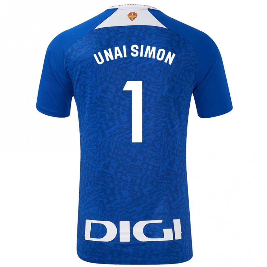 Niño Fútbol Camiseta Unai Simón #1 Azul Real 2ª Equipación 2024/25 México