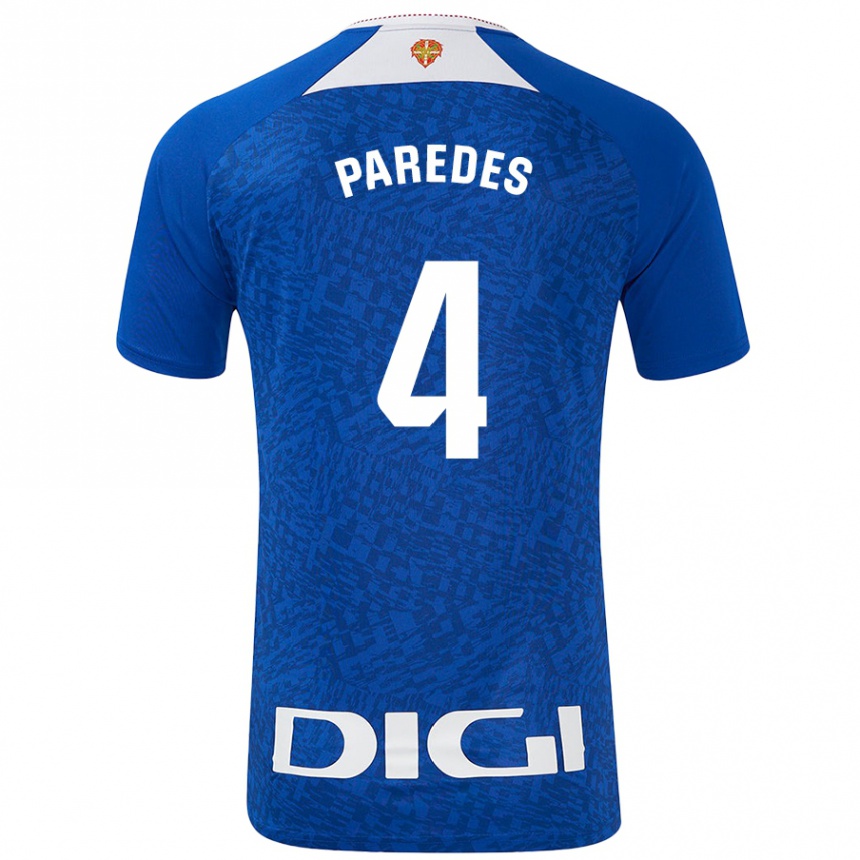 Niño Fútbol Camiseta Aitor Paredes #4 Azul Real 2ª Equipación 2024/25 México