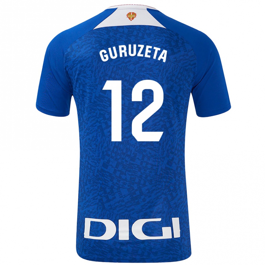 Niño Fútbol Camiseta Gorka Guruzeta #12 Azul Real 2ª Equipación 2024/25 México