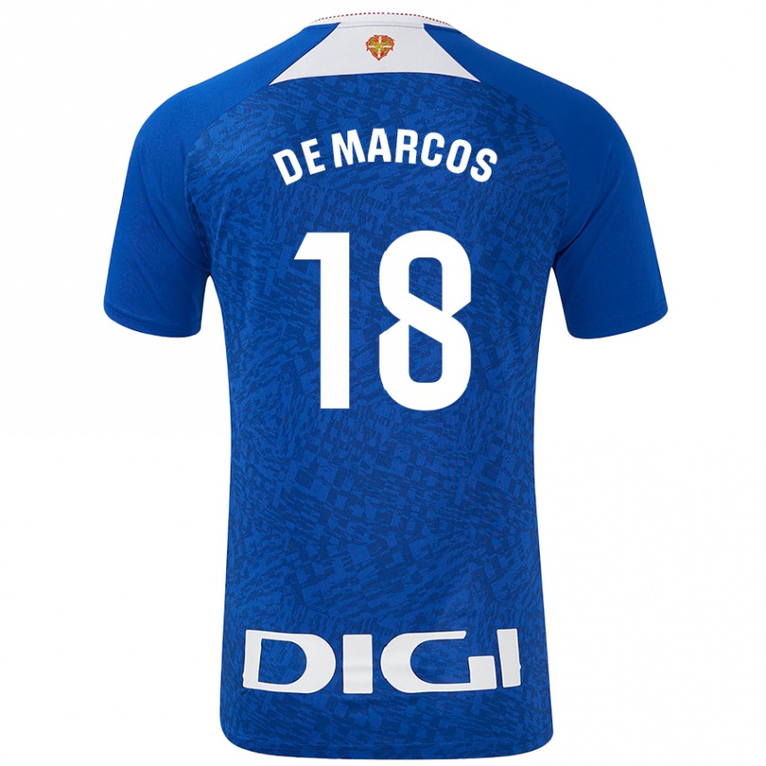 Niño Fútbol Camiseta Óscar De Marcos #18 Azul Real 2ª Equipación 2024/25 México