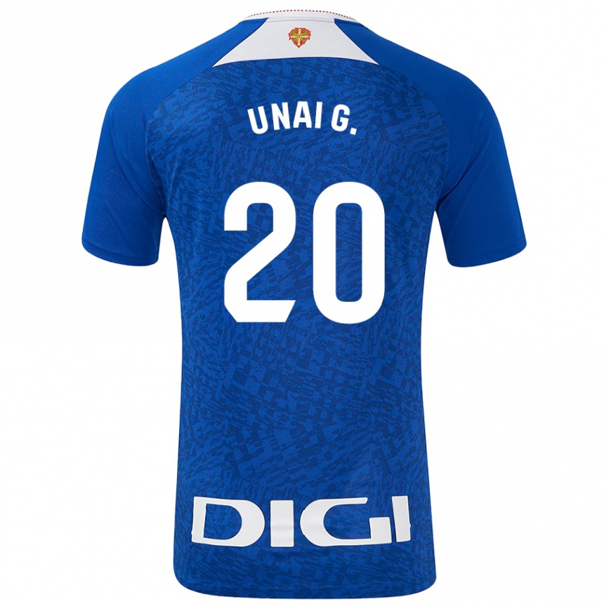 Niño Fútbol Camiseta Unai Gómez #20 Azul Real 2ª Equipación 2024/25 México