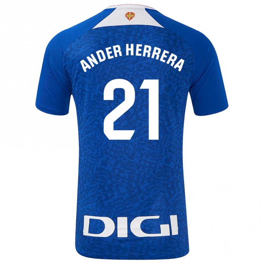 Niño Fútbol Camiseta Ander Herrera #21 Azul Real 2ª Equipación 2024/25 México