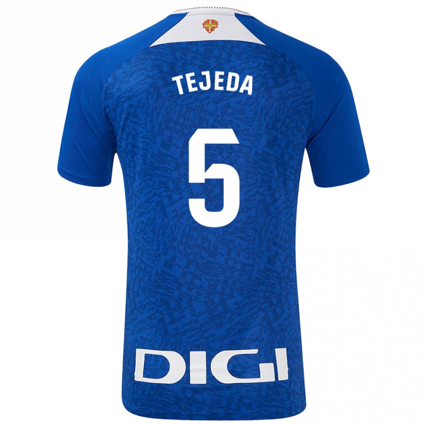 Niño Fútbol Camiseta Diego Tejeda #5 Azul Real 2ª Equipación 2024/25 México