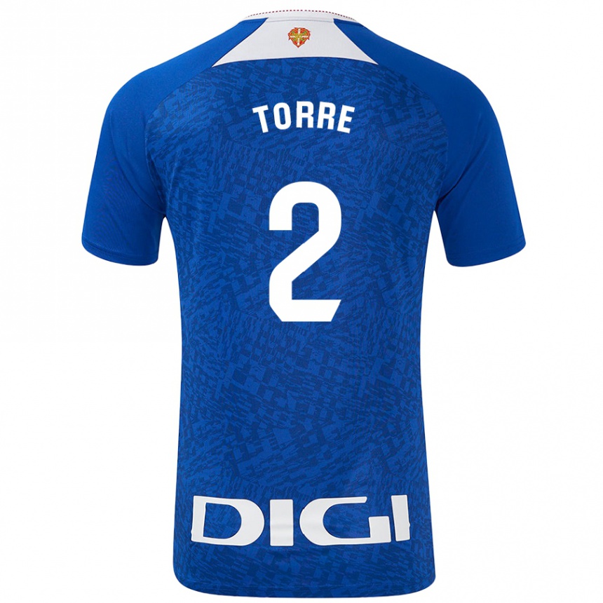 Niño Fútbol Camiseta Maddi Torre #2 Azul Real 2ª Equipación 2024/25 México