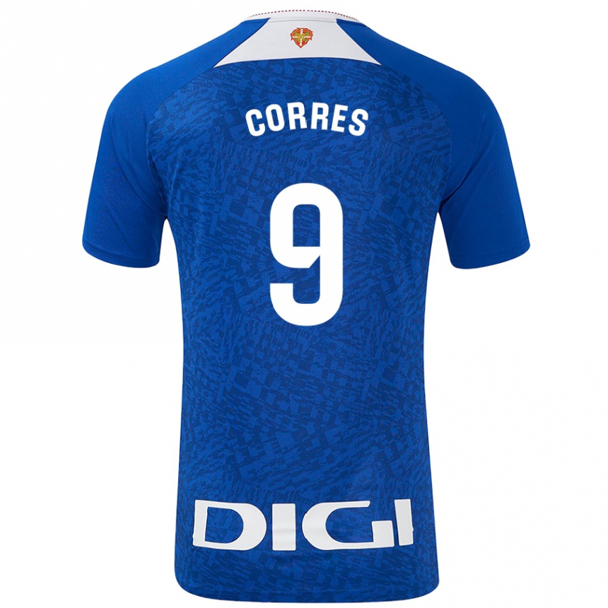 Niño Fútbol Camiseta Yulema Corres #9 Azul Real 2ª Equipación 2024/25 México