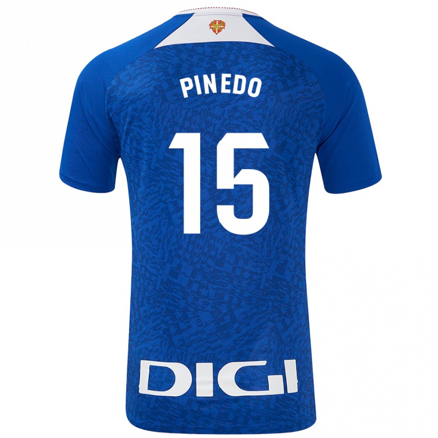 Niño Fútbol Camiseta Clara Pinedo Castresana #15 Azul Real 2ª Equipación 2024/25 México