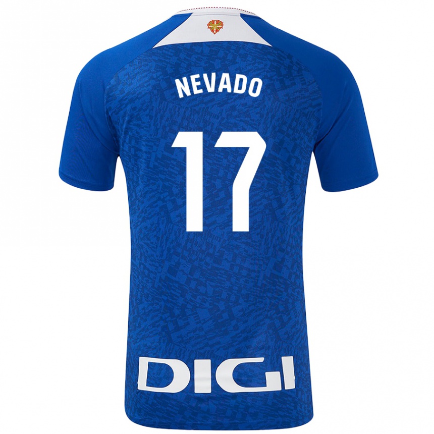 Niño Fútbol Camiseta Nerea Nevado Gómez #17 Azul Real 2ª Equipación 2024/25 México