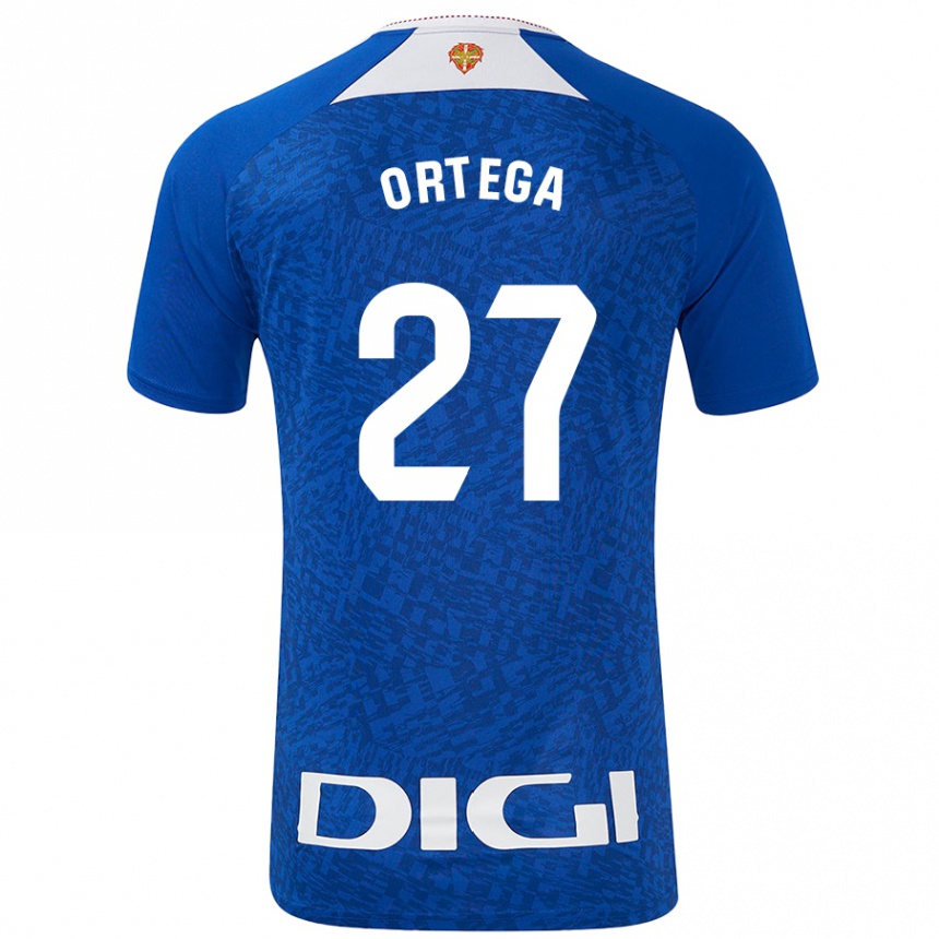 Niño Fútbol Camiseta Sara Ortega #27 Azul Real 2ª Equipación 2024/25 México