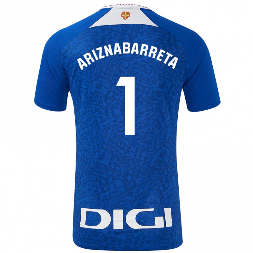 Niño Fútbol Camiseta Oier Ariznabarreta #1 Azul Real 2ª Equipación 2024/25 México