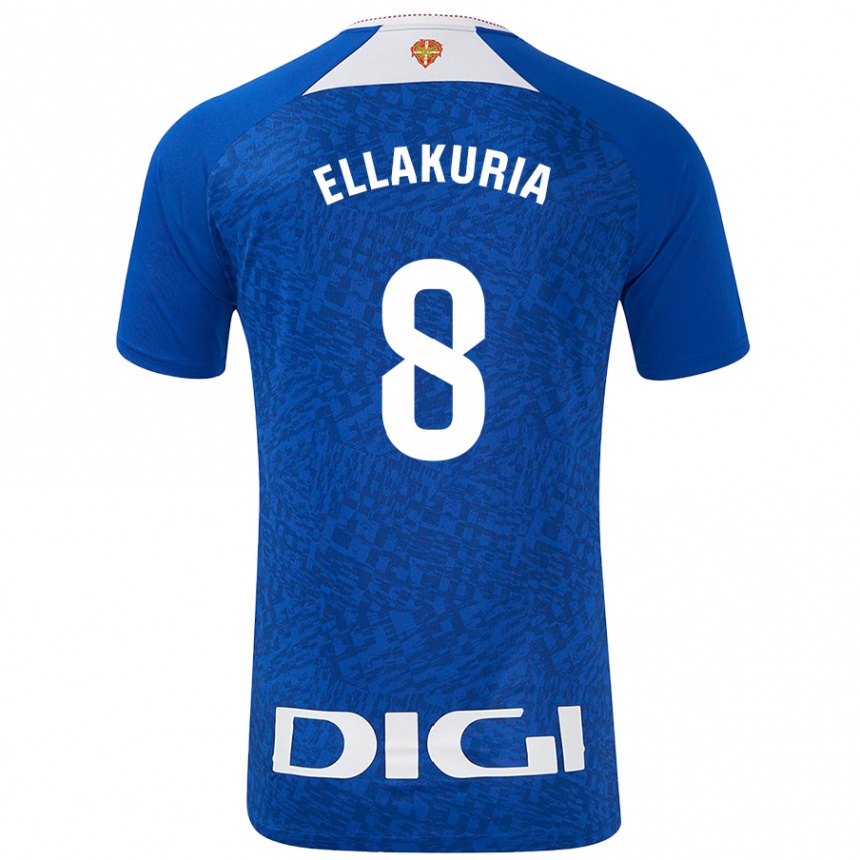 Niño Fútbol Camiseta Eneko Ellakuria #8 Azul Real 2ª Equipación 2024/25 México