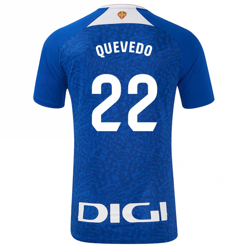 Niño Fútbol Camiseta Ugaitz Quevedo #22 Azul Real 2ª Equipación 2024/25 México