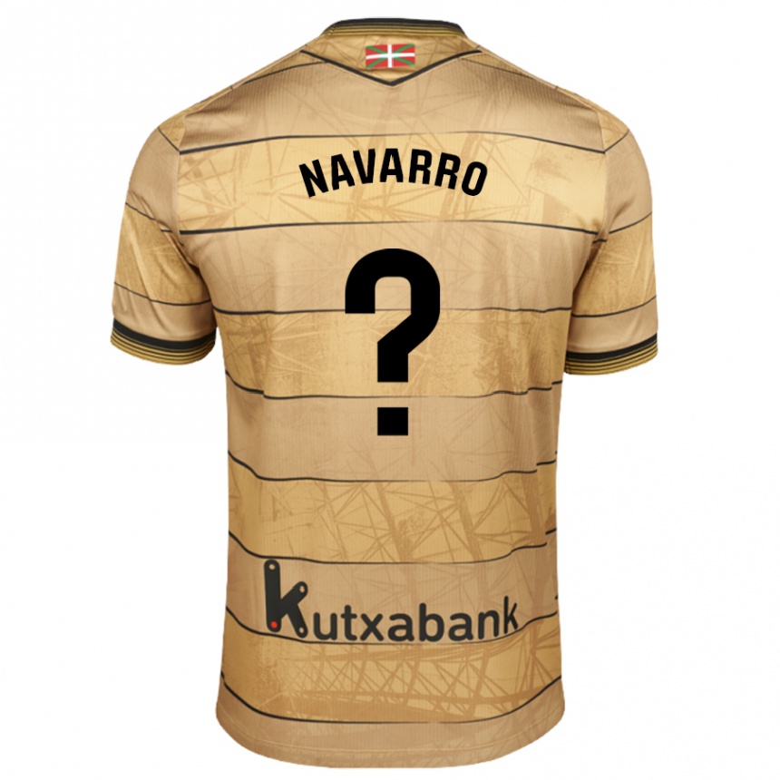 Niño Fútbol Camiseta Robert Navarro #0 Marrón 2ª Equipación 2024/25 México