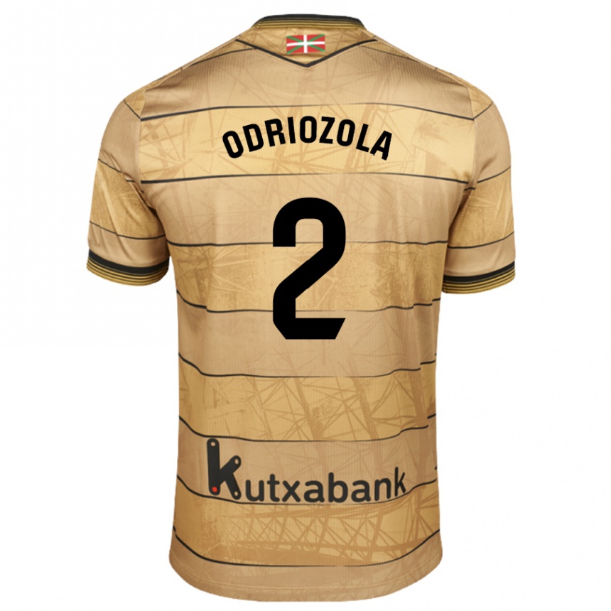 Niño Fútbol Camiseta Alvaro Odriozola #2 Marrón 2ª Equipación 2024/25 México