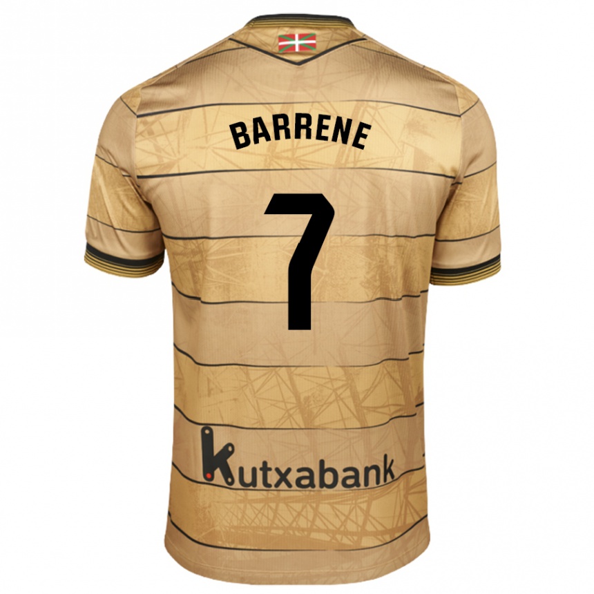 Niño Fútbol Camiseta Ander Barrene #7 Marrón 2ª Equipación 2024/25 México