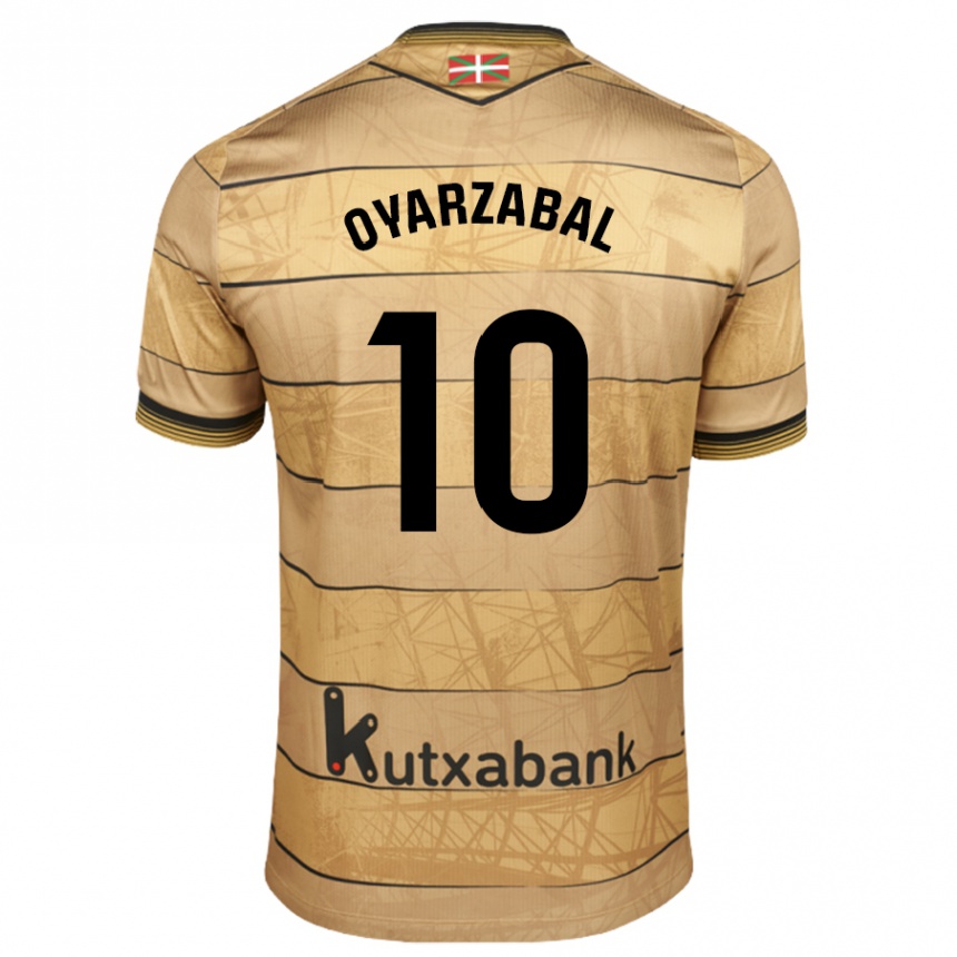 Niño Fútbol Camiseta Mikel Oyarzabal #10 Marrón 2ª Equipación 2024/25 México