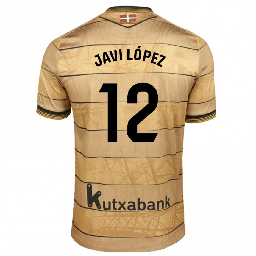 Niño Fútbol Camiseta Javi López #12 Marrón 2ª Equipación 2024/25 México