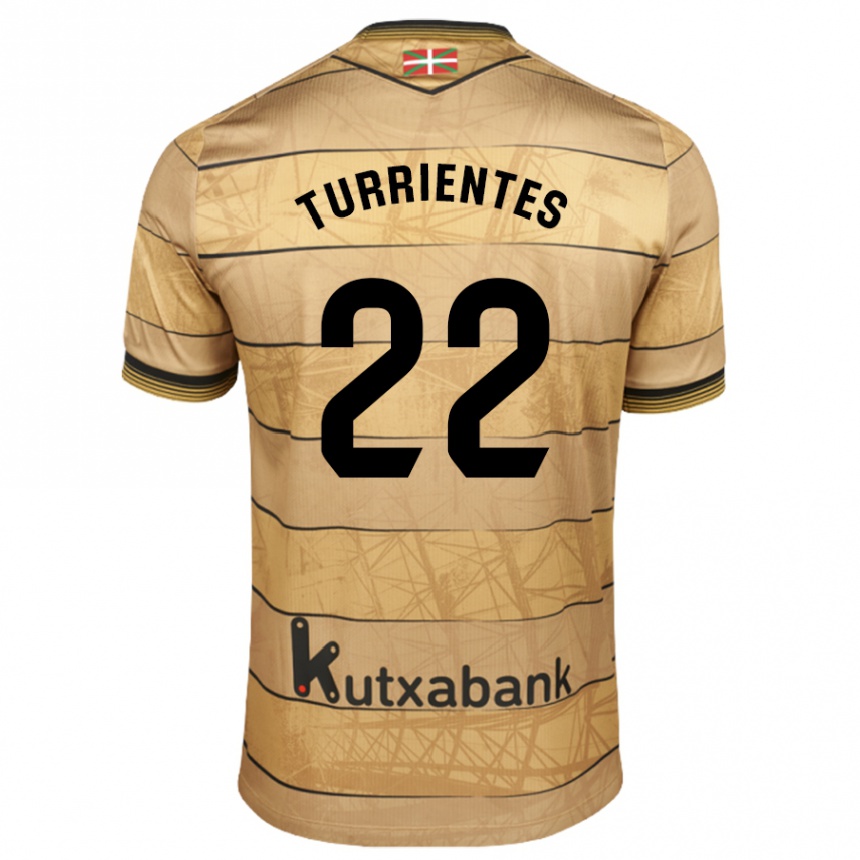 Niño Fútbol Camiseta Beñat Turrientes #22 Marrón 2ª Equipación 2024/25 México