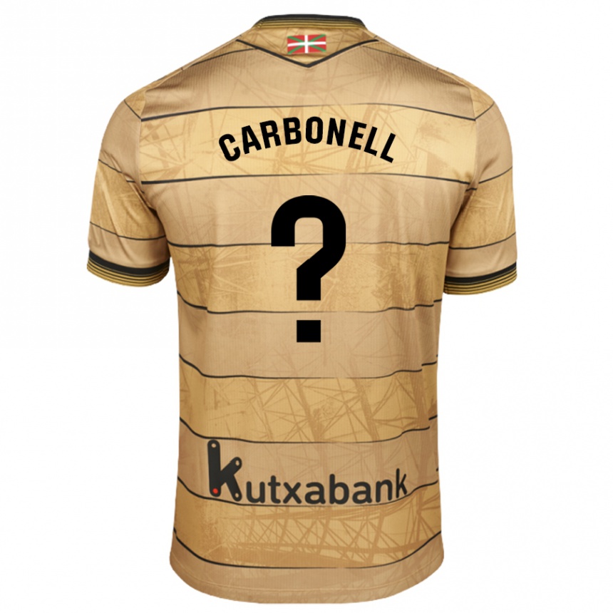 Niño Fútbol Camiseta Tomy Carbonell #0 Marrón 2ª Equipación 2024/25 México