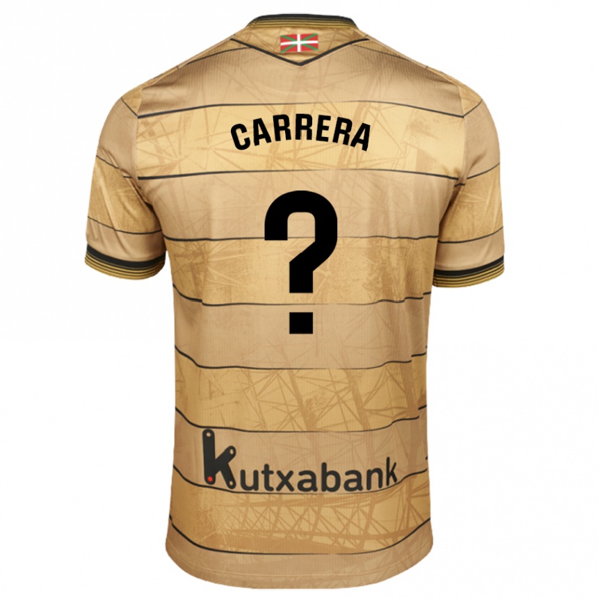 Niño Fútbol Camiseta Gorka Carrera #0 Marrón 2ª Equipación 2024/25 México