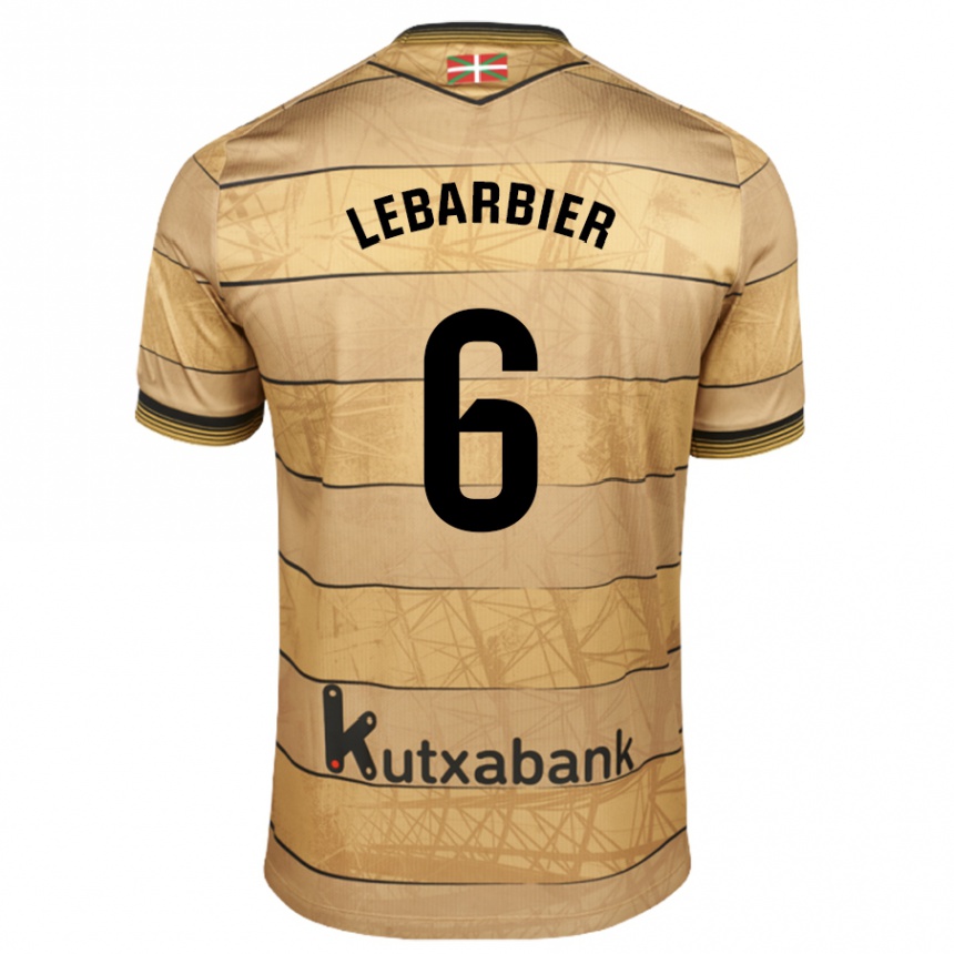 Niño Fútbol Camiseta Alex Lebarbier #6 Marrón 2ª Equipación 2024/25 México