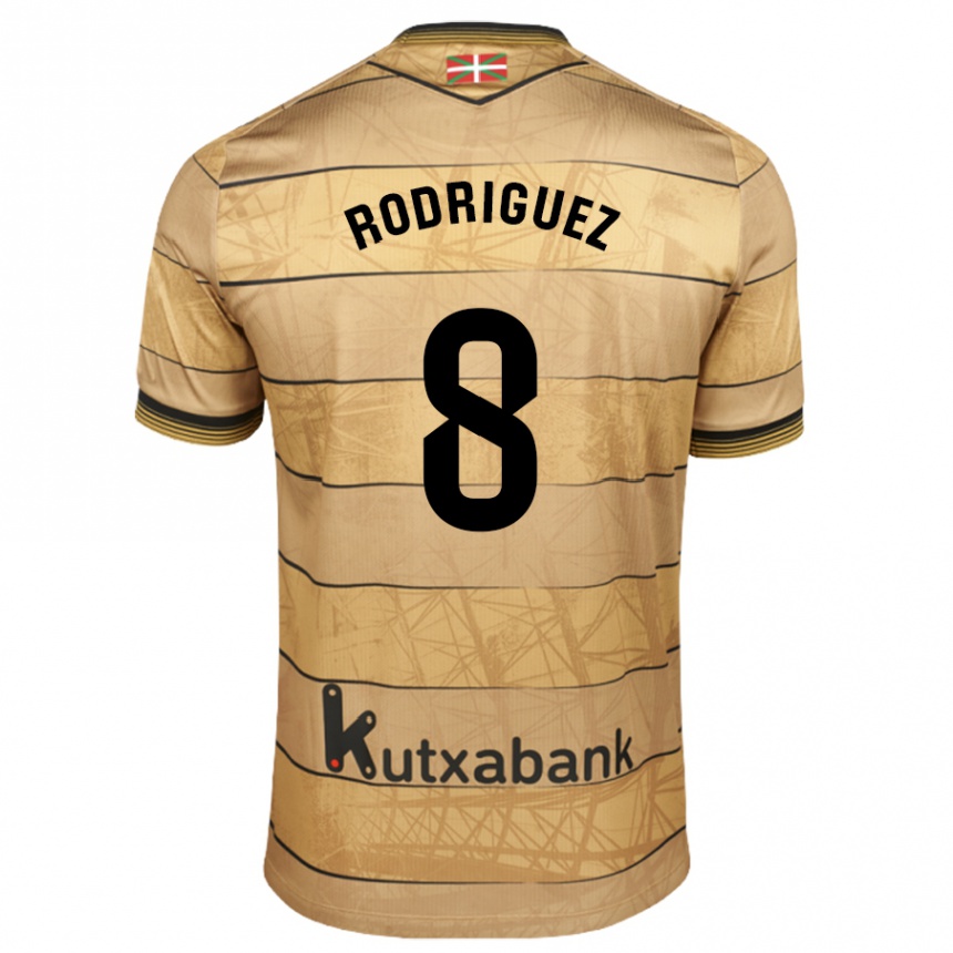 Niño Fútbol Camiseta Mikel Rodriguez #8 Marrón 2ª Equipación 2024/25 México