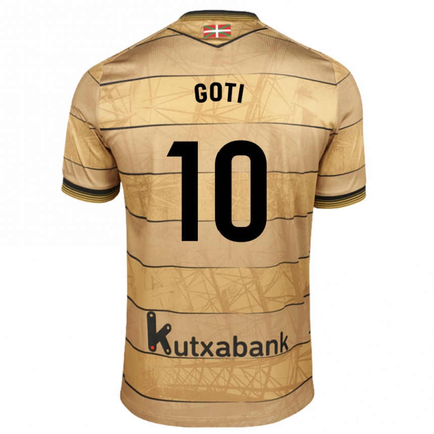 Niño Fútbol Camiseta Mikel Goti #10 Marrón 2ª Equipación 2024/25 México