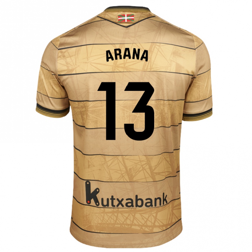 Niño Fútbol Camiseta Egoitz Arana #13 Marrón 2ª Equipación 2024/25 México