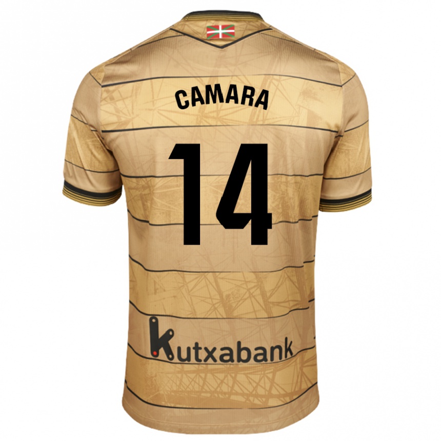 Niño Fútbol Camiseta Ibra Cámara #14 Marrón 2ª Equipación 2024/25 México