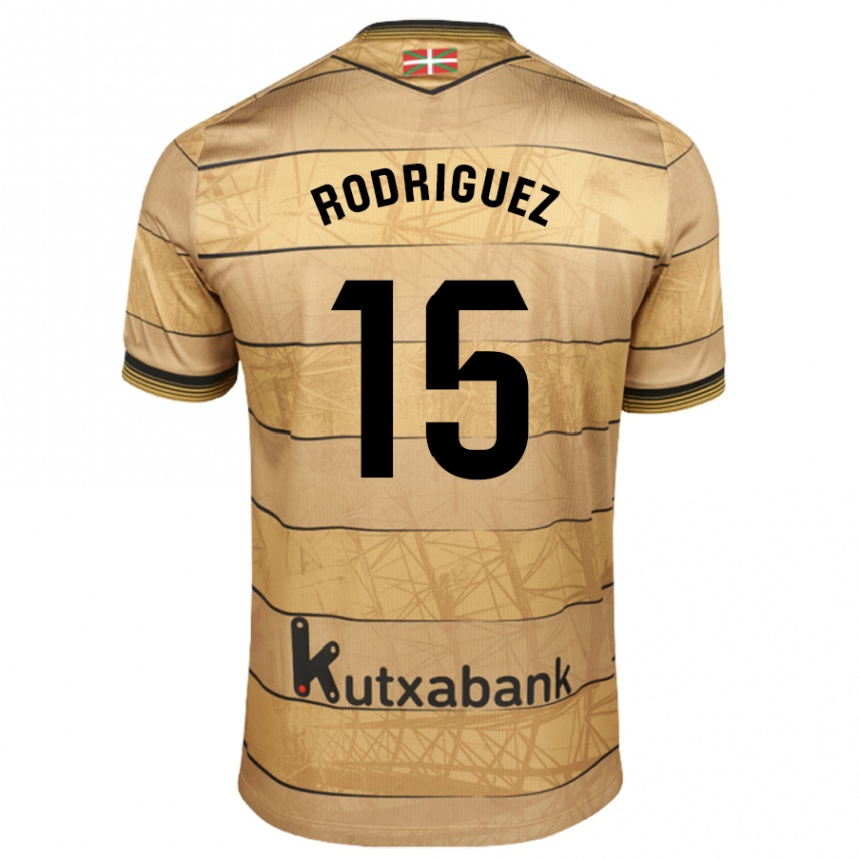 Niño Fútbol Camiseta Peru Rodríguez #15 Marrón 2ª Equipación 2024/25 México