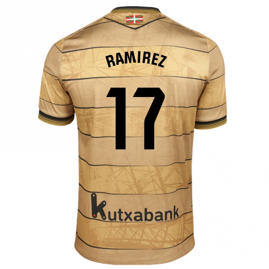 Niño Fútbol Camiseta Darío Ramirez #17 Marrón 2ª Equipación 2024/25 México