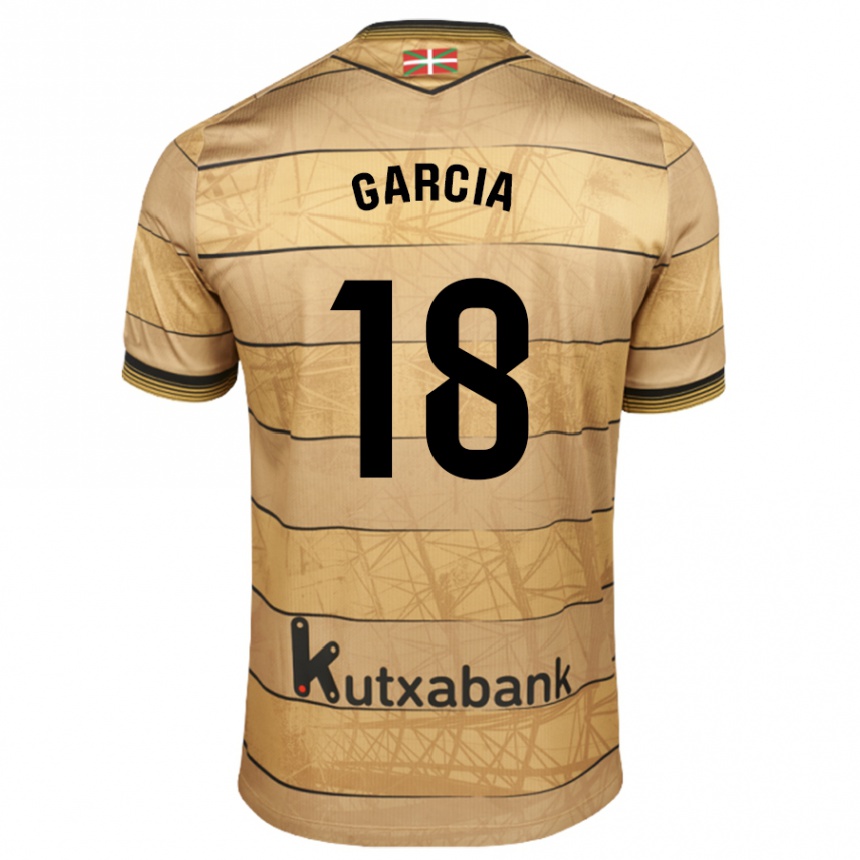 Niño Fútbol Camiseta Eder García #18 Marrón 2ª Equipación 2024/25 México