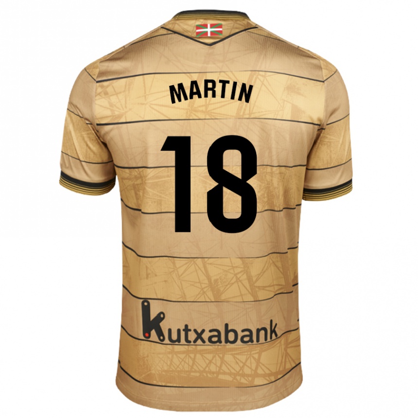 Niño Fútbol Camiseta Hugo Martín #18 Marrón 2ª Equipación 2024/25 México