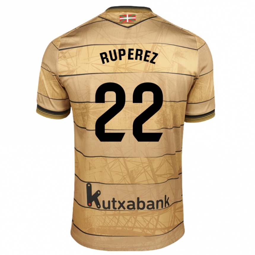 Niño Fútbol Camiseta Iñaki Rupérez #22 Marrón 2ª Equipación 2024/25 México