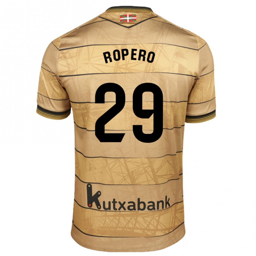 Niño Fútbol Camiseta Iker Ropero #29 Marrón 2ª Equipación 2024/25 México