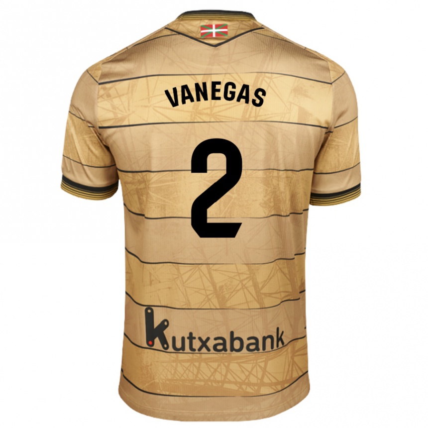 Niño Fútbol Camiseta Manuela Vanegas Cataño #2 Marrón 2ª Equipación 2024/25 México